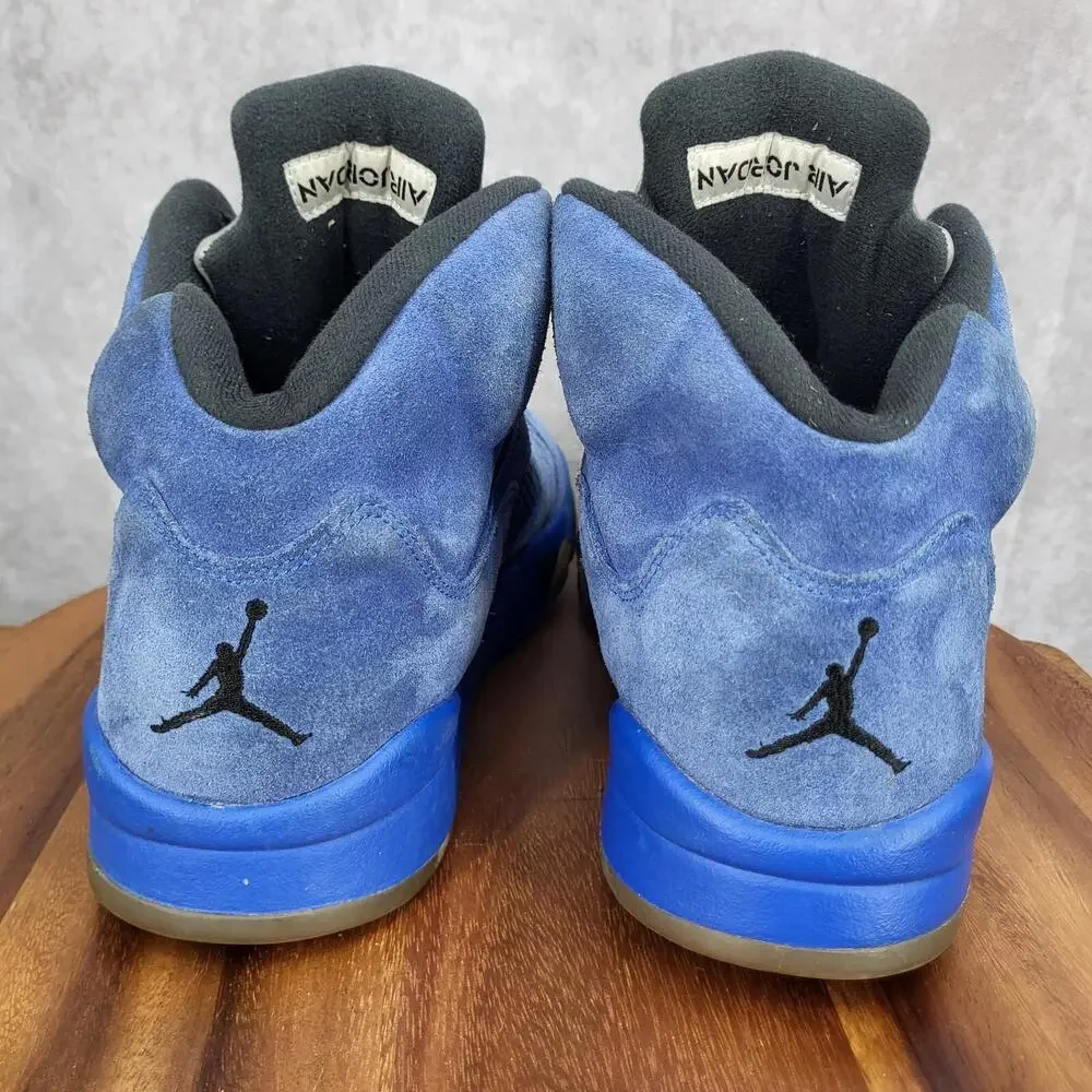 Air Jordan 5 Retro‎ Blue Suede Sneakers Mens 13  Basketball Shoes Authenticated
